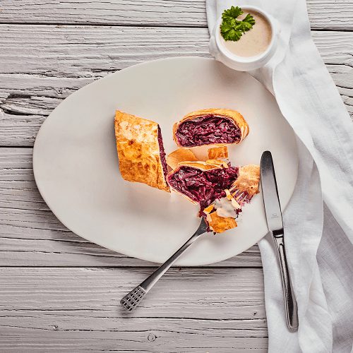 Rotkrautstrudel gekocht vom Gesundheitshotel Moorbad Bad Großpertholz