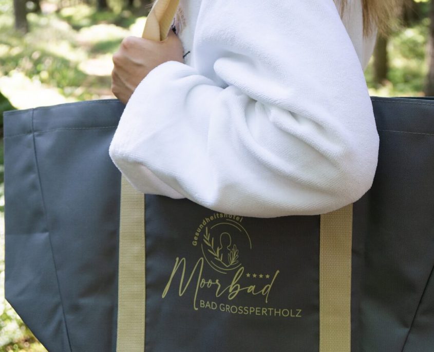 Badetasche mit Moorbad Logo