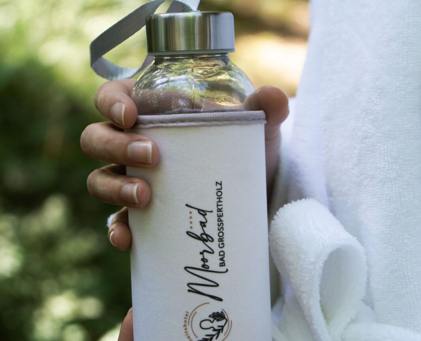 Trinkflasche mit Moorbad Logo